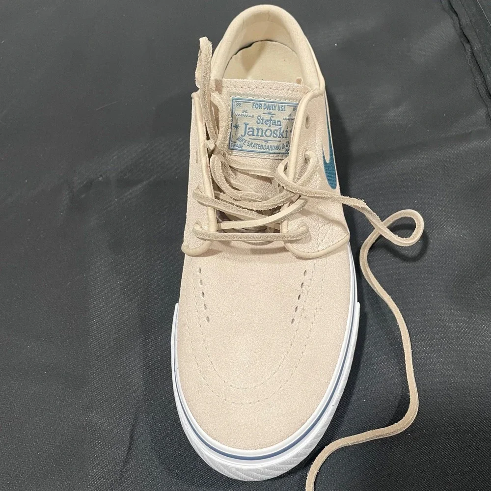 Nike SB Stefan Janoski OG+ Sand Teal Suede Skate Shoes FD6757-101 Mens 5.5